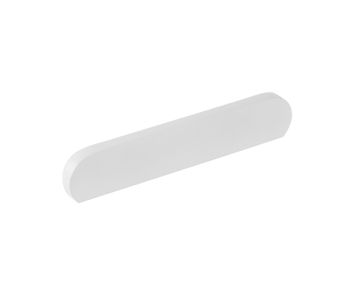 Matte White "Bit" Rounded Drawer Pulls and Cabinet Knobs - Forge Hardware Studio