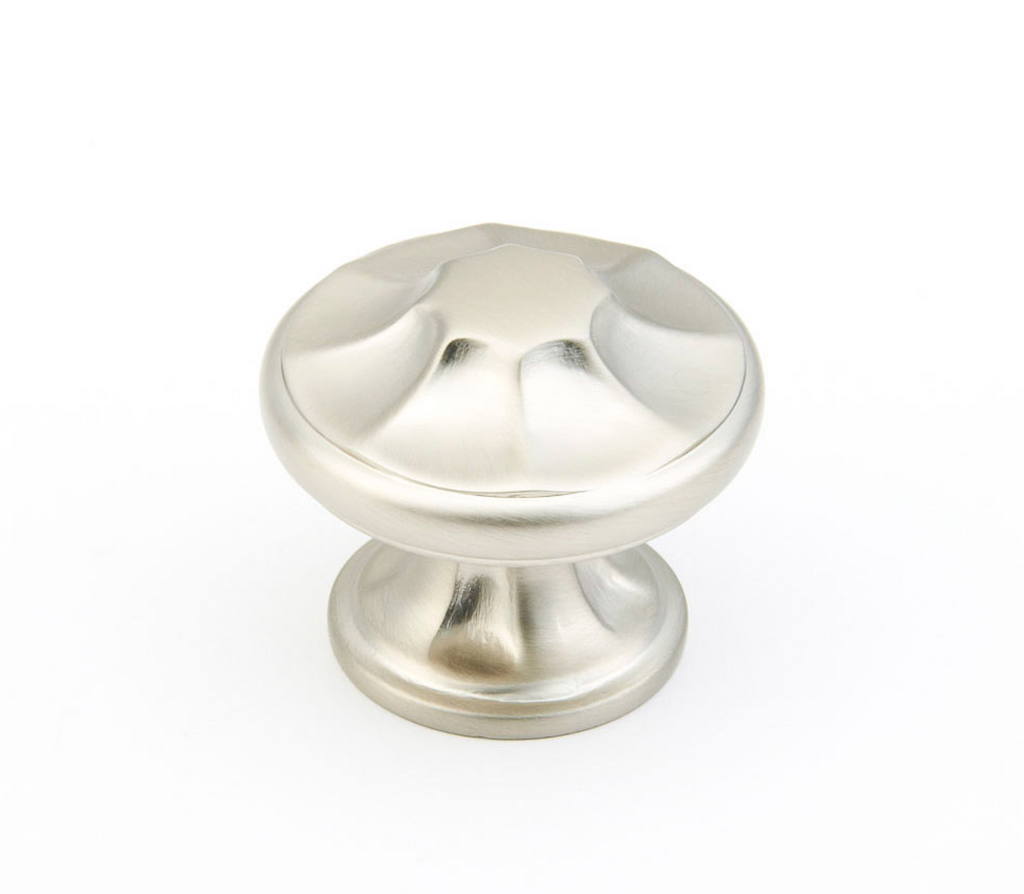 Satin Nickel "Regal" Cabinet Knobs and Drawer Pull - Forge Hardware Studio