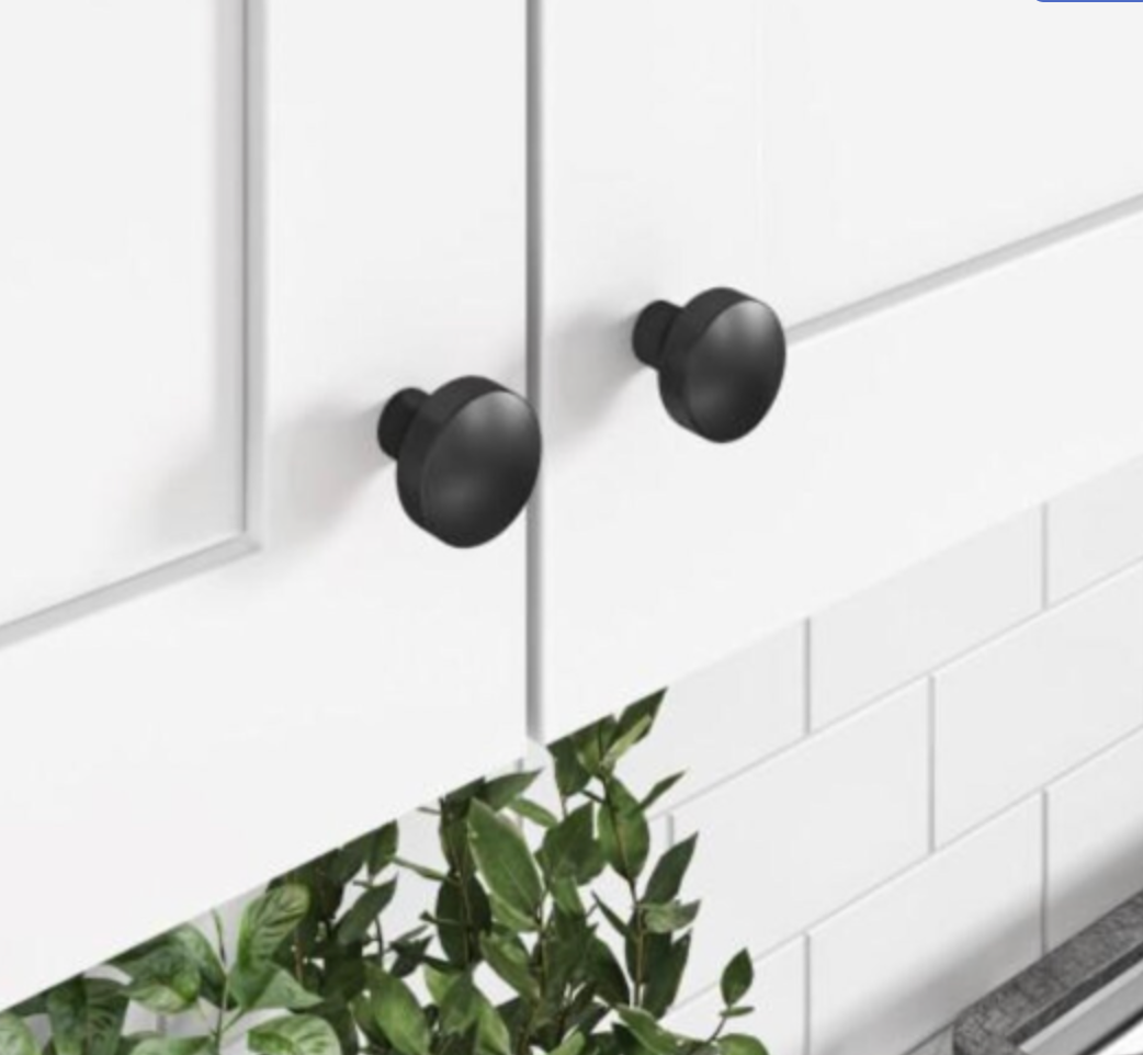 Matte Black "City" Drawer Pulls and Knob - Forge Hardware Studio