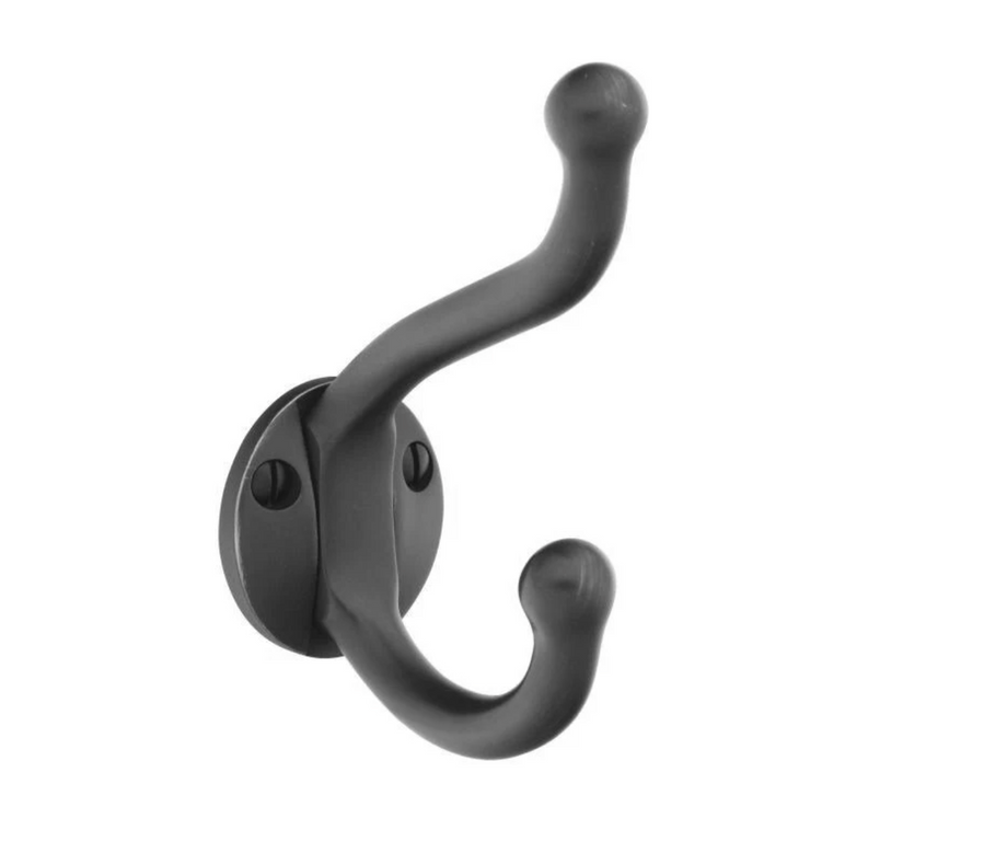 Matte Black Heritage Wall Hook, Brass Wall Coat Hook – Forge