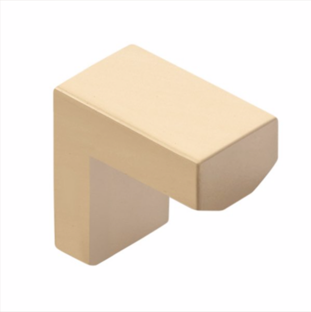 Modern Rectangular Wide Cabinet Knobs and Drawer Pulls in Champagne Bronze - Forge Hardware Studio
