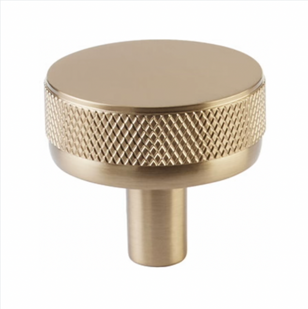 Knurled Select T-Bar Champagne Bronze Cabinet Knobs and Drawer Pulls - Forge Hardware Studio