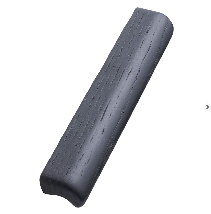 Black Stained Oak "Glove" Wood Drawer Handles - Forge Hardware Studio