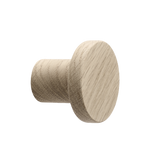 Untreated Oak Wood "Fortis" Cabinet Knob and Drawer Pulls - Forge Hardware Studio