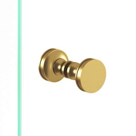 Glass Shower "Charter" Round Brass Back to Back Door Knob - Industry Hardware