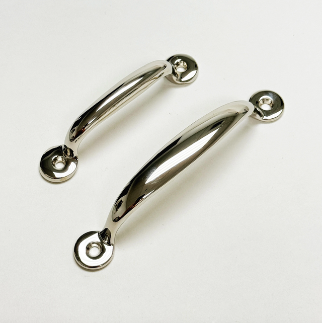 Polished Nickel "Everly" Screen Door and Drawer Pulls - Forge Hardware Studio