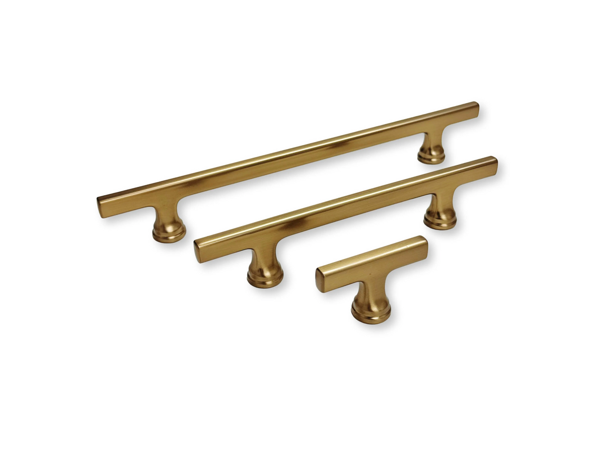 Champagne Bronze "James" Drawer Pulls and Knobs - Forge Hardware Studio