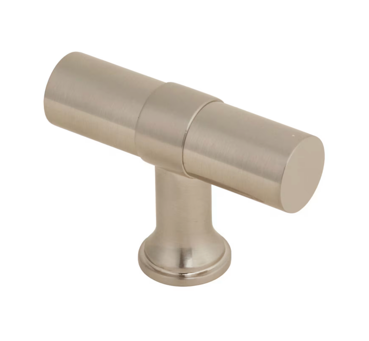 Smooth T-Bar "Contemporary" Satin Nickel Knobs and Pulls