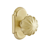 Transitional "Heritage" Flower Door Knob in Satin Brass