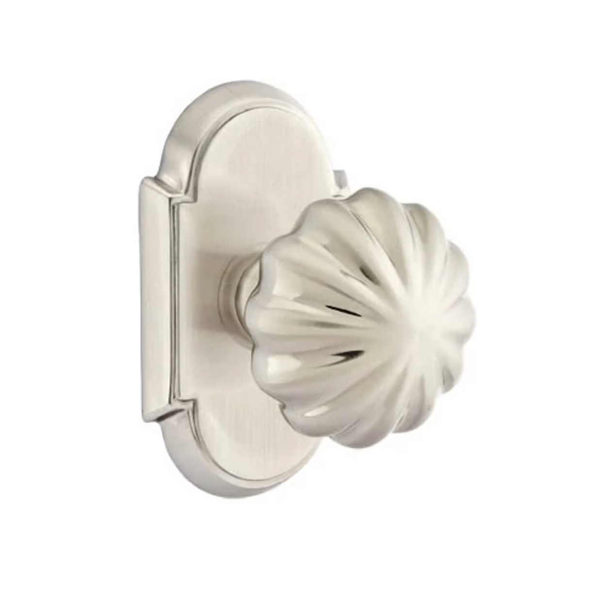 Transitional Satin Nickel "Heritage" Flower Door Knob