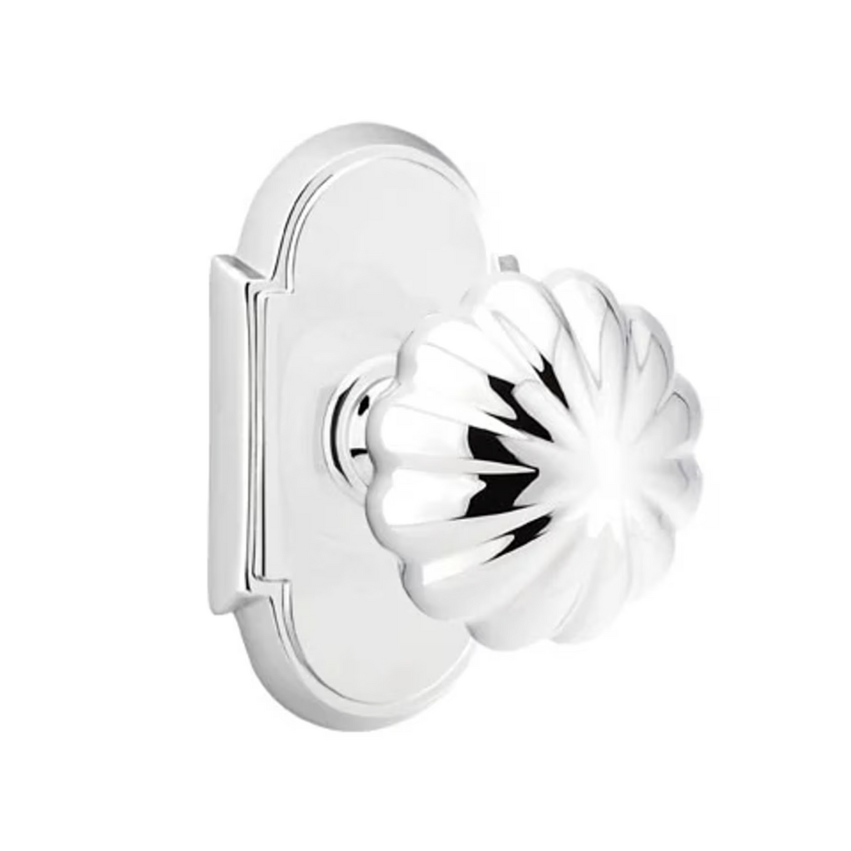 Transitional Polished Chrome "Heritage" Flower Door Knob