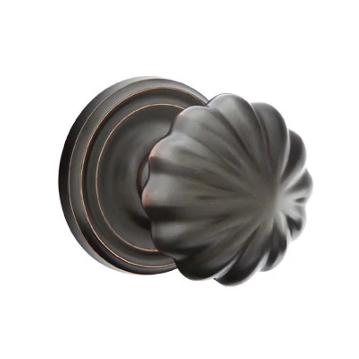 Transitional Oil Rubbed Bronze "Heritage" Flower Door Knob