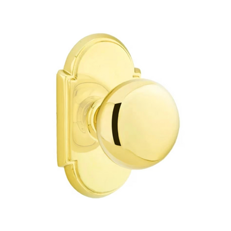 Transitional Polished Brass "Heritage" Round Door Knob - Forge Hardware Studio