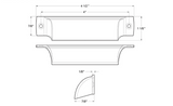 Satin Brass "Ballard" Cup Drawer Pull