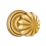 Transitional "Heritage" Flower Door Knob in French Brass - Forge Hardware Studio