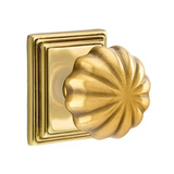 Transitional "Heritage" Flower Door Knob in French Brass - Forge Hardware Studio