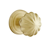 Transitional "Heritage" Flower Door Knob in Satin Brass