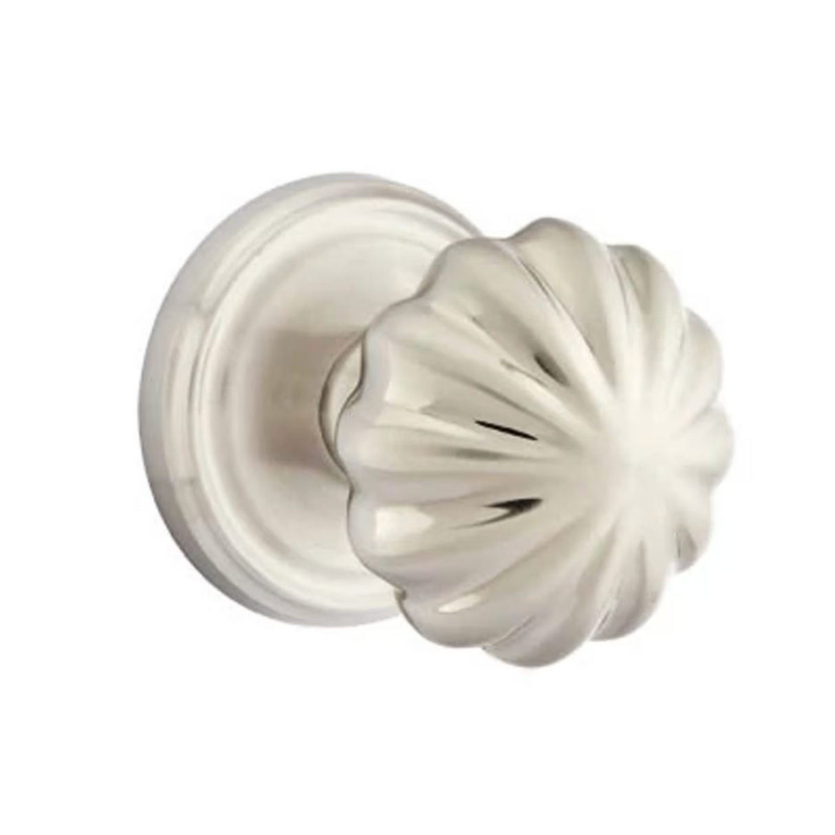 Transitional Satin Nickel "Heritage" Flower Door Knob