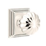Transitional Polished Nickel "Heritage" Flower Door Knob