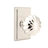 Transitional Polished Nickel "Heritage" Flower Door Knob