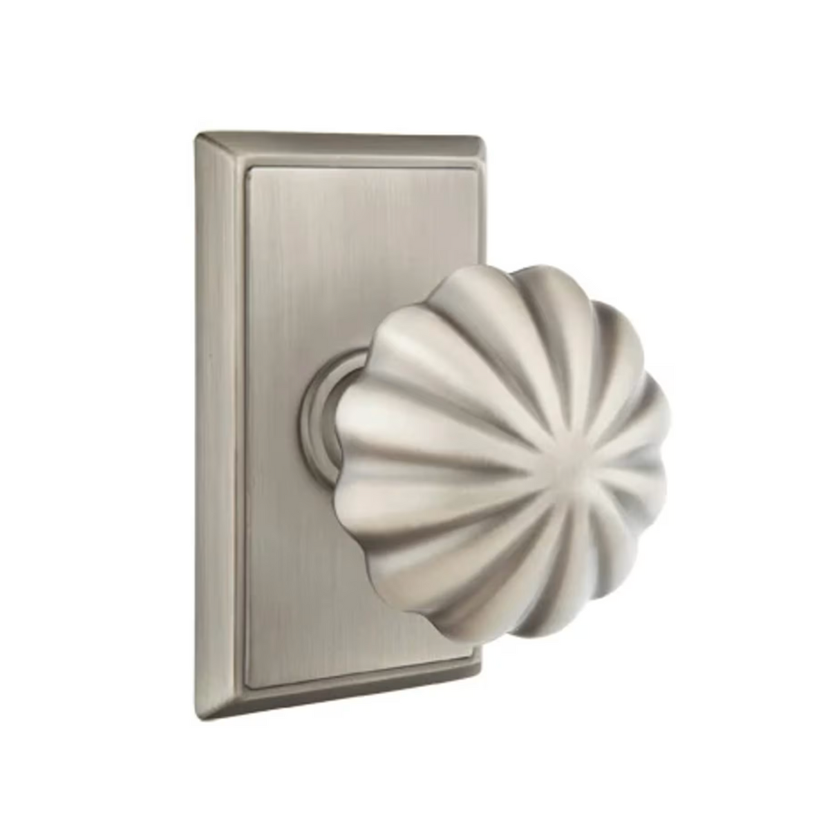 Transitional Pewter "Heritage" Flower Door Knob