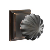 Transitional Oil Rubbed Bronze "Heritage" Flower Door Knob