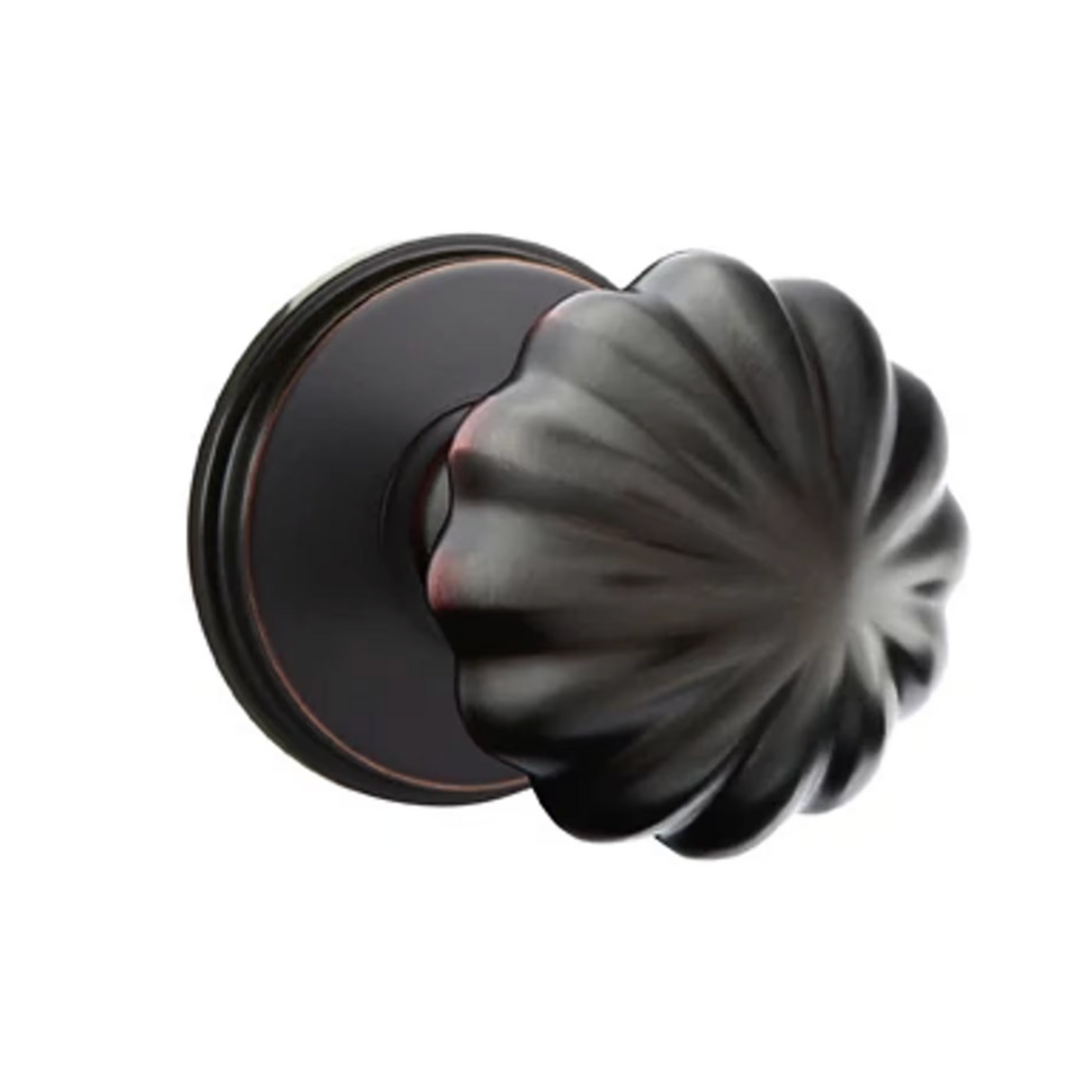 Transitional Oil Rubbed Bronze "Heritage" Flower Door Knob