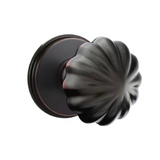 Transitional Oil Rubbed Bronze "Heritage" Flower Door Knob