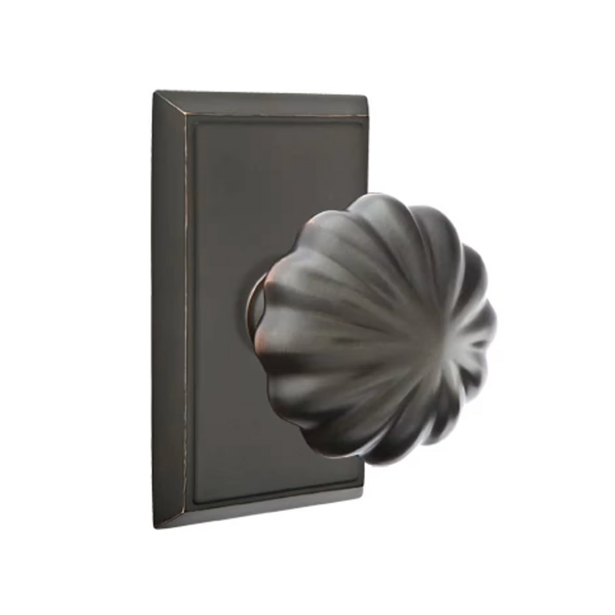 Transitional Oil Rubbed Bronze "Heritage" Flower Door Knob
