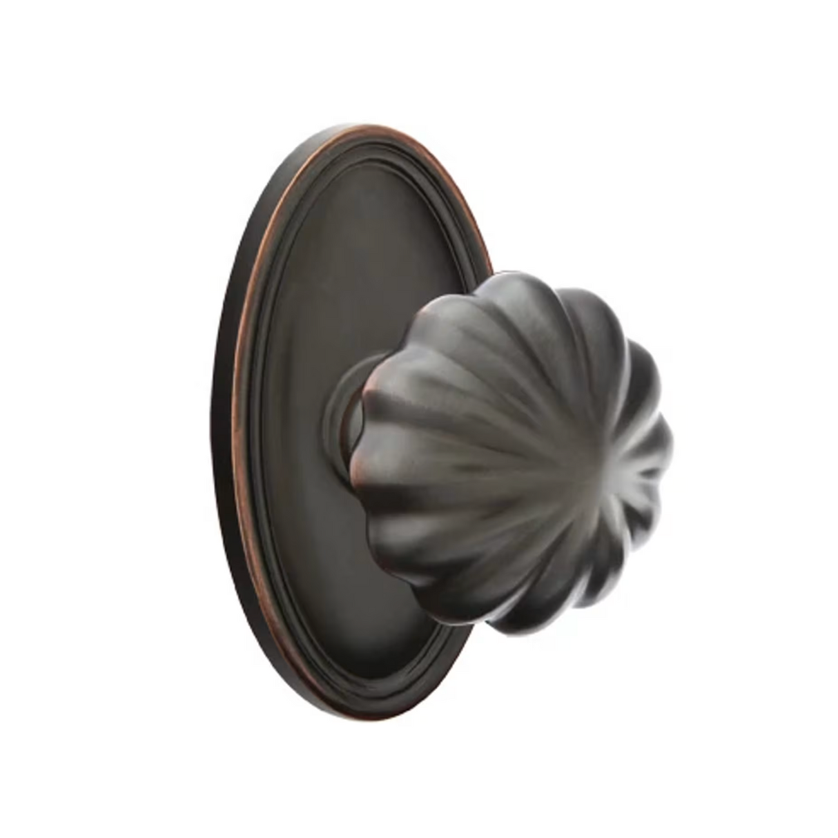 Transitional Oil Rubbed Bronze "Heritage" Flower Door Knob