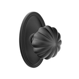 Transitional Matte Black "Heritage" Flower Door Knob
