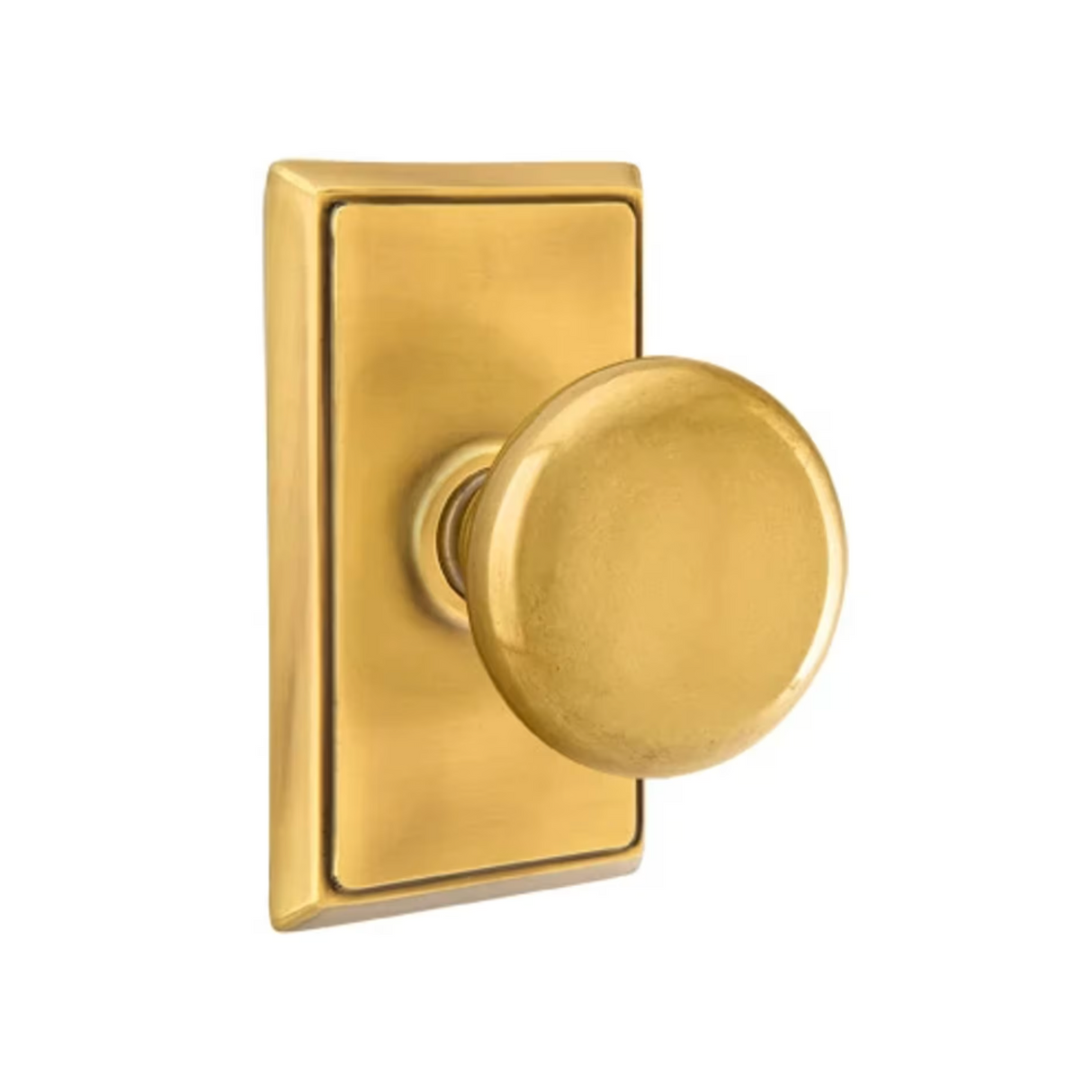 Transitional "Heritage" Round Door Knob in French Brass