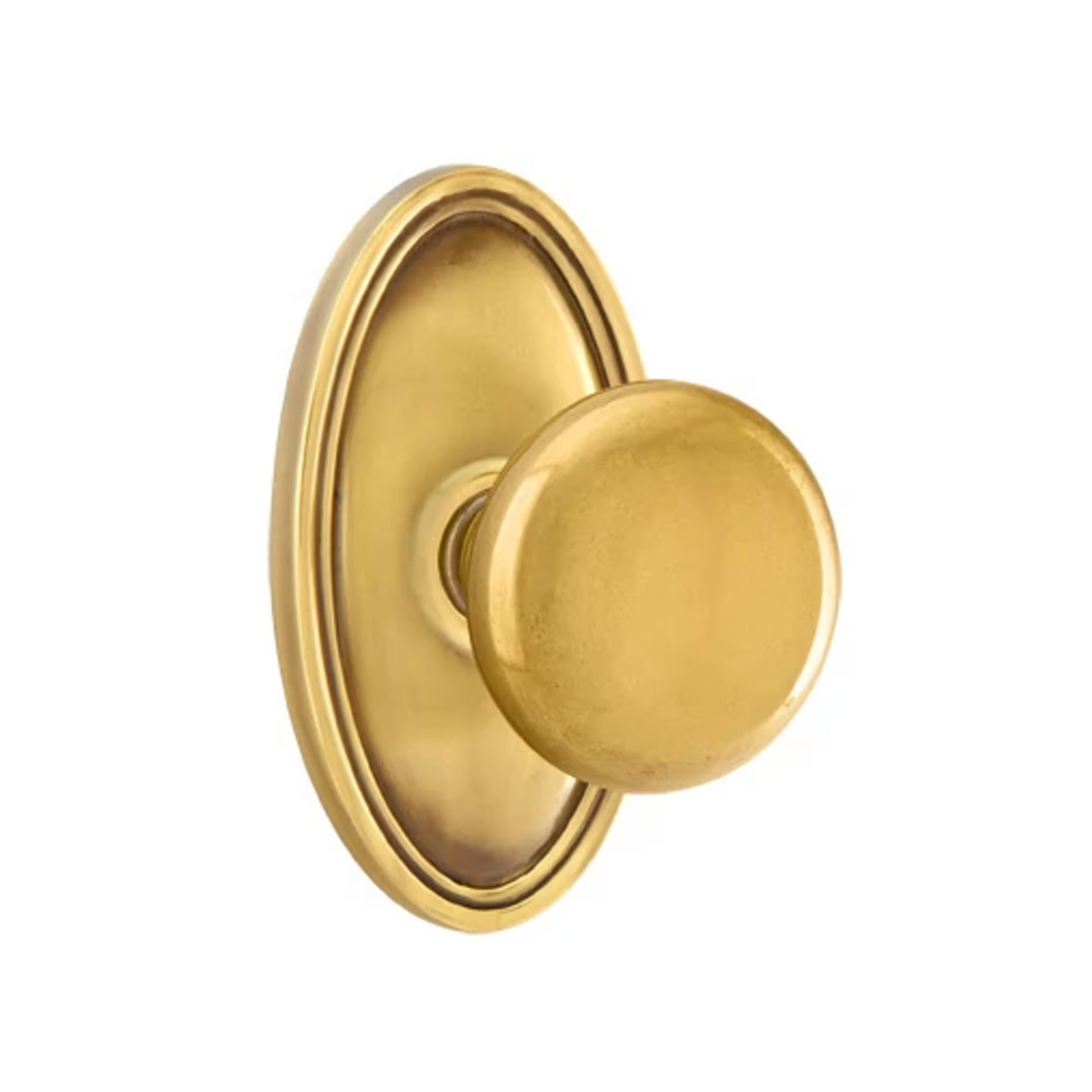 Transitional "Heritage" Round Door Knob in French Brass