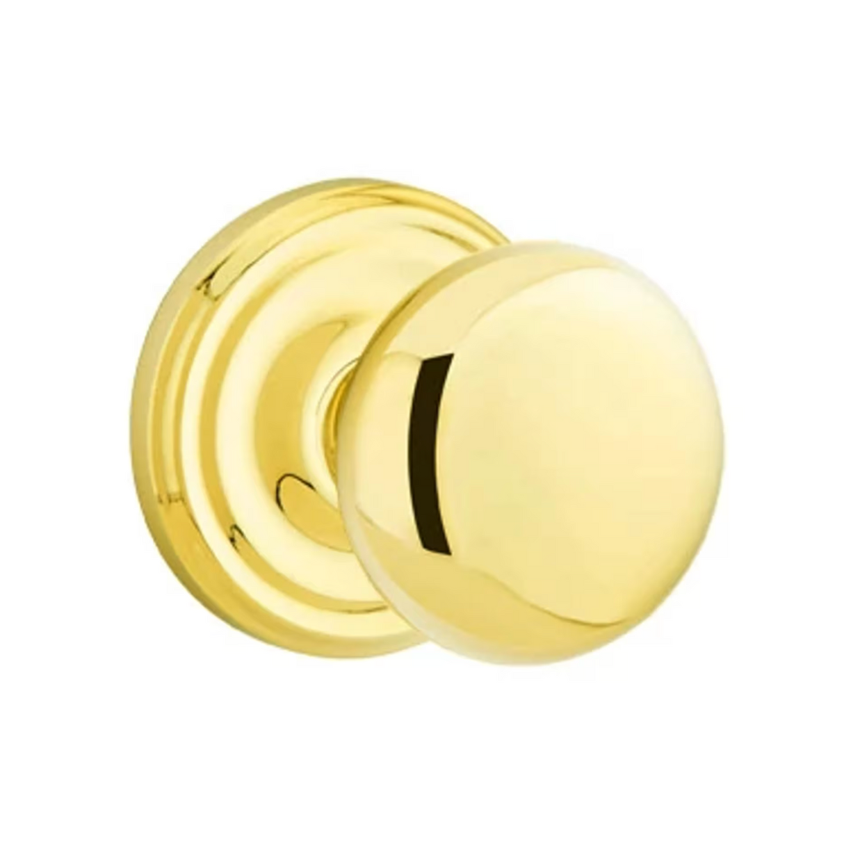 Transitional Unlacquered Brass "Heritage" Round Door Knob