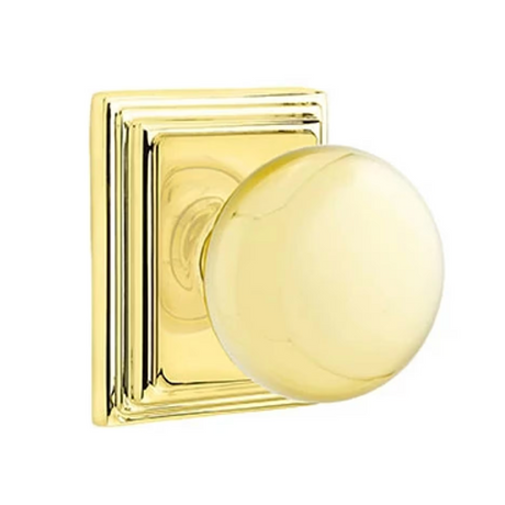 Transitional Polished Brass "Heritage" Round Door Knob - Forge Hardware Studio