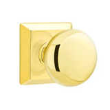 Transitional Unlacquered Brass "Heritage" Round Door Knob