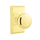 Transitional Unlacquered Brass "Heritage" Round Door Knob