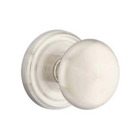 Transitional Satin Nickel "Heritage" Round Door Knob - Forge Hardware Studio