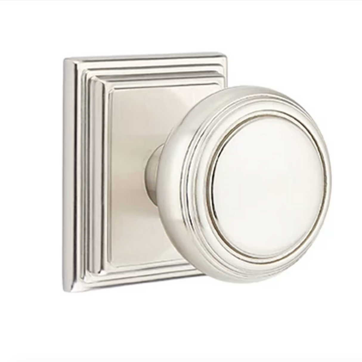 Transitional Satin Nickel "Ridge" Round Door Knob