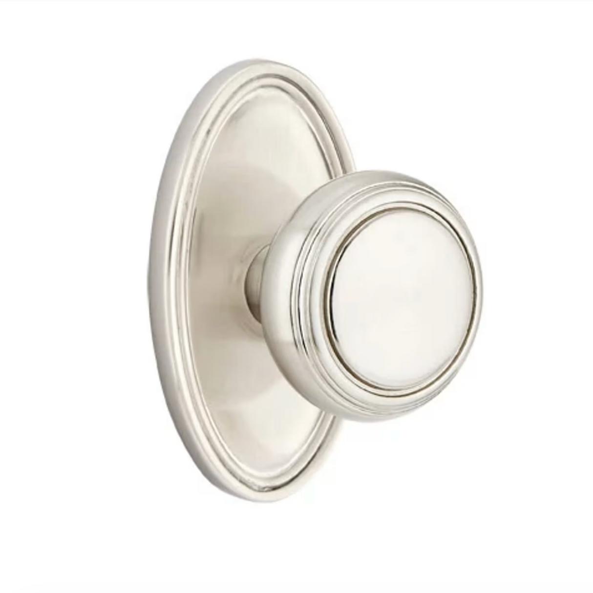Transitional Satin Nickel "Ridge" Round Door Knob