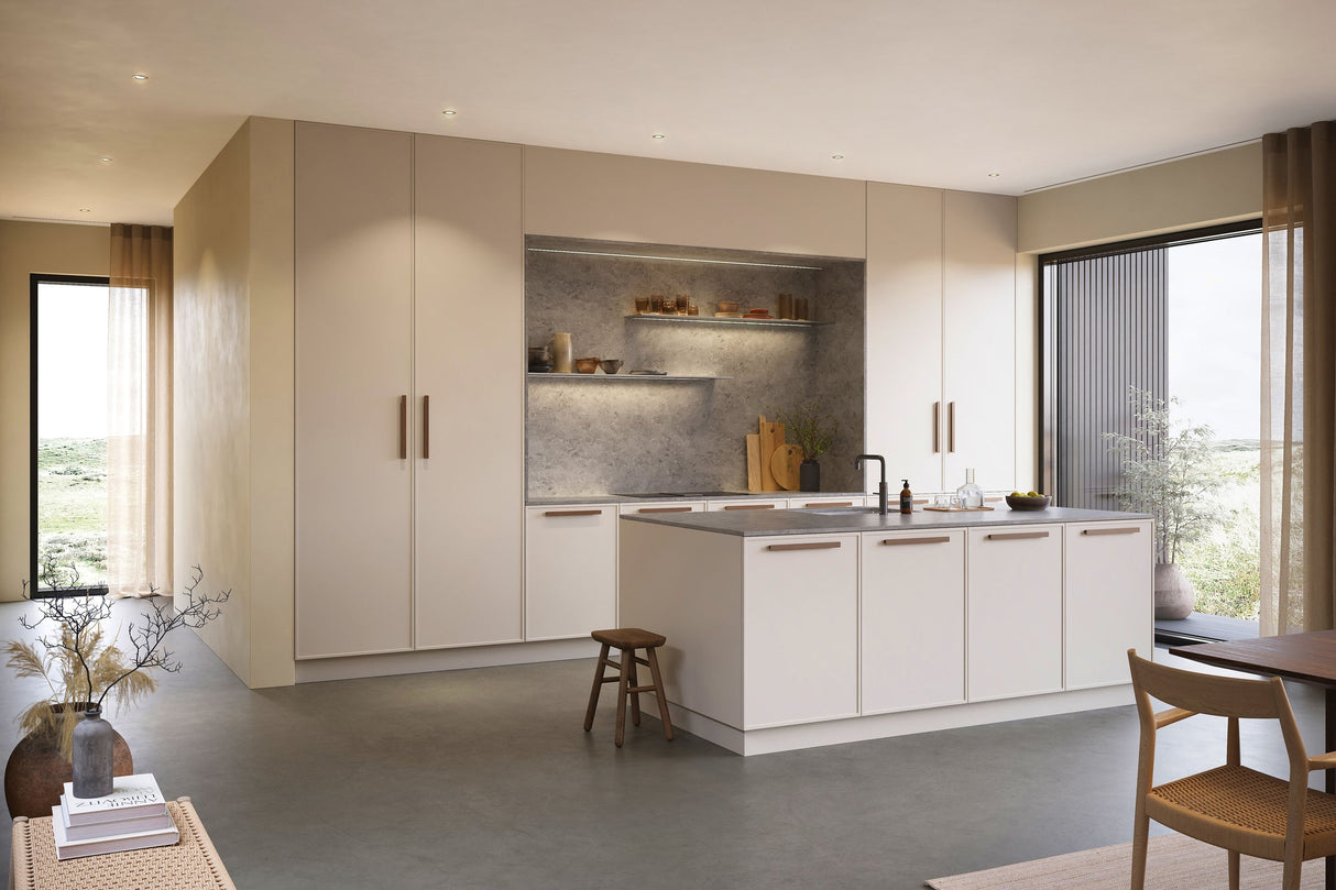 Lacquered Walnut Wood "Shelter" Drawer Pulls