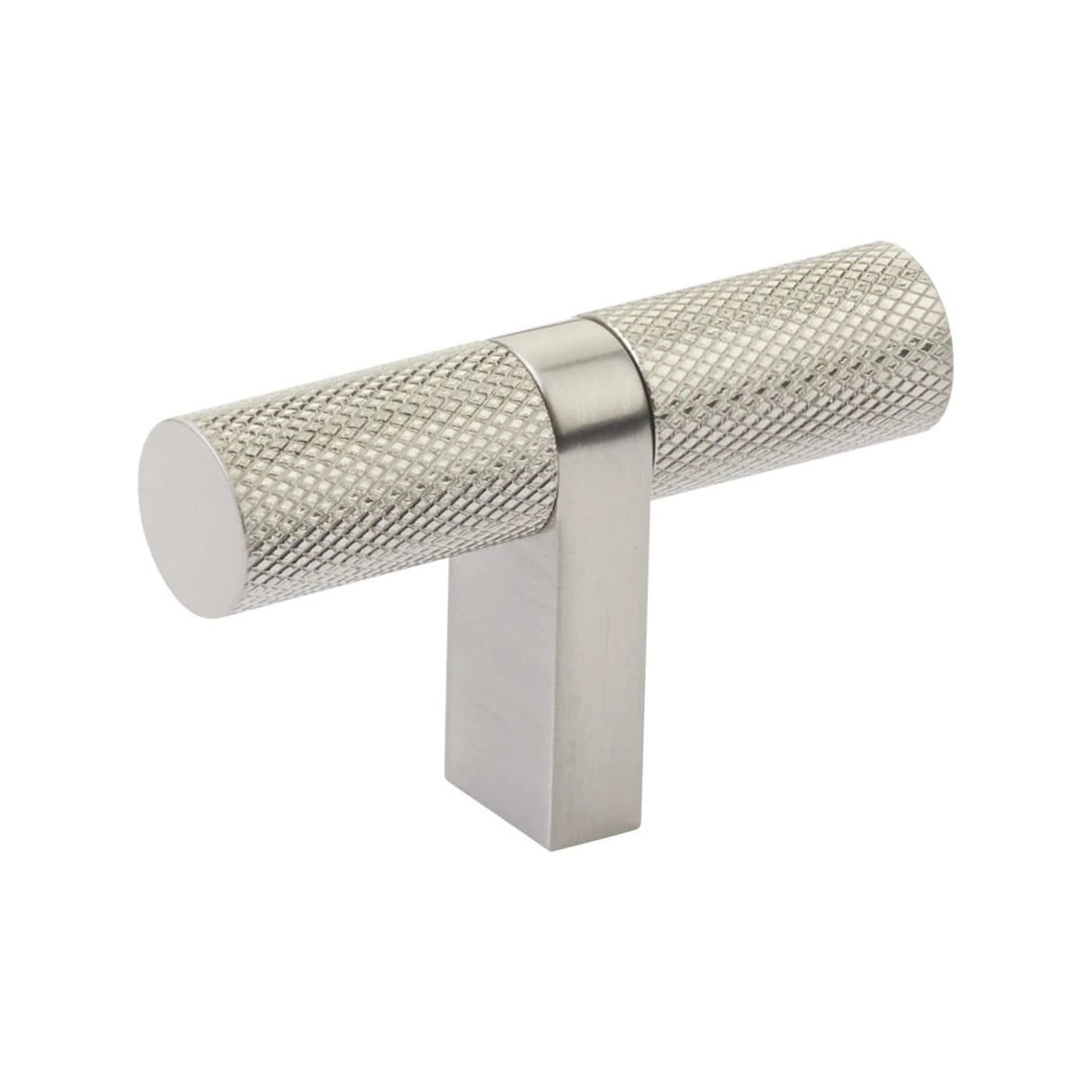 Knurled T-Bar Satin Nickel Cabinet Knobs and Drawer Pulls