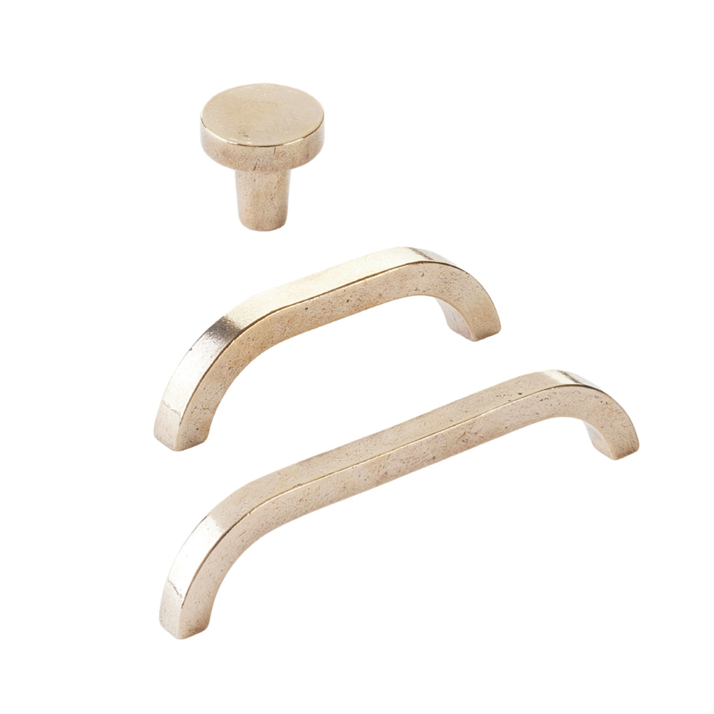 Rustic "Vail" Unlacquered Bronze Drawer Pulls and Cabinet Knob - Forge Hardware Studio