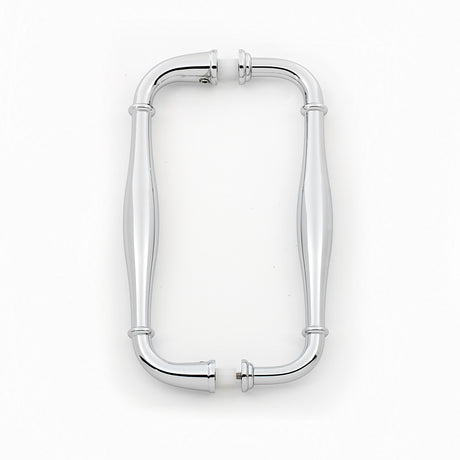 Polished Chrome "Kensington" Glass Shower Door Handle - Forge Hardware Studio