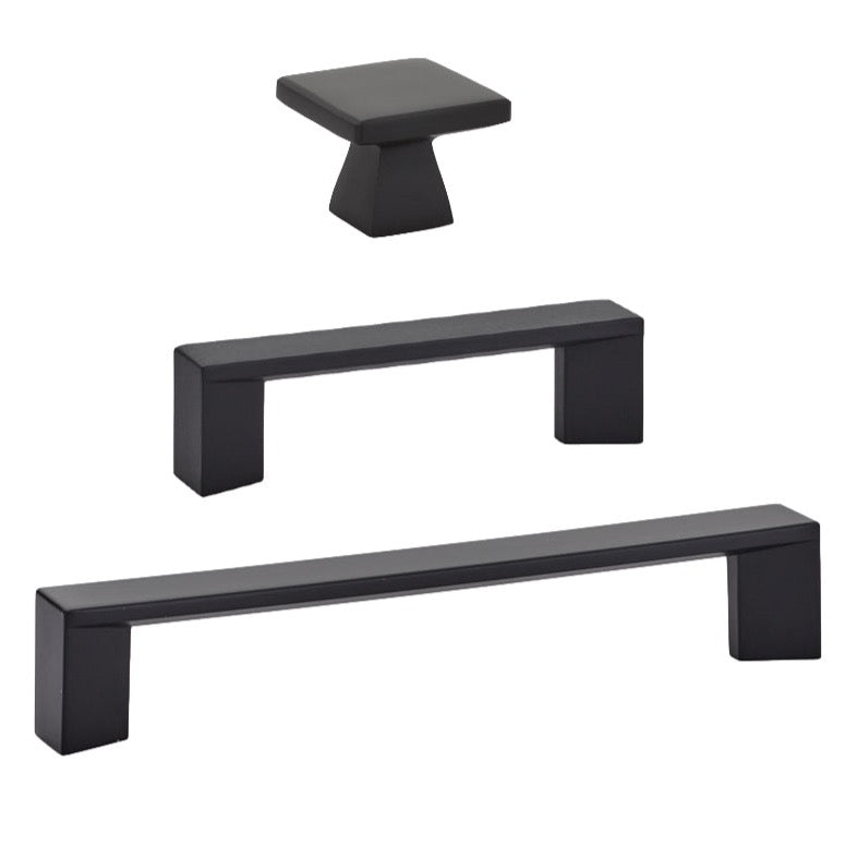 Matte Black "Vita" Cabinet Knobs and Drawer Pulls - Forge Hardware Studio