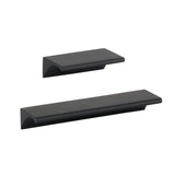 Matte Black "Graham" Tab Drawer Pull - Forge Hardware Studio