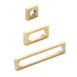 Vintage Brass "Loop" Square Drawer Pulls and Cabinet Knobs - Forge Hardware Studio