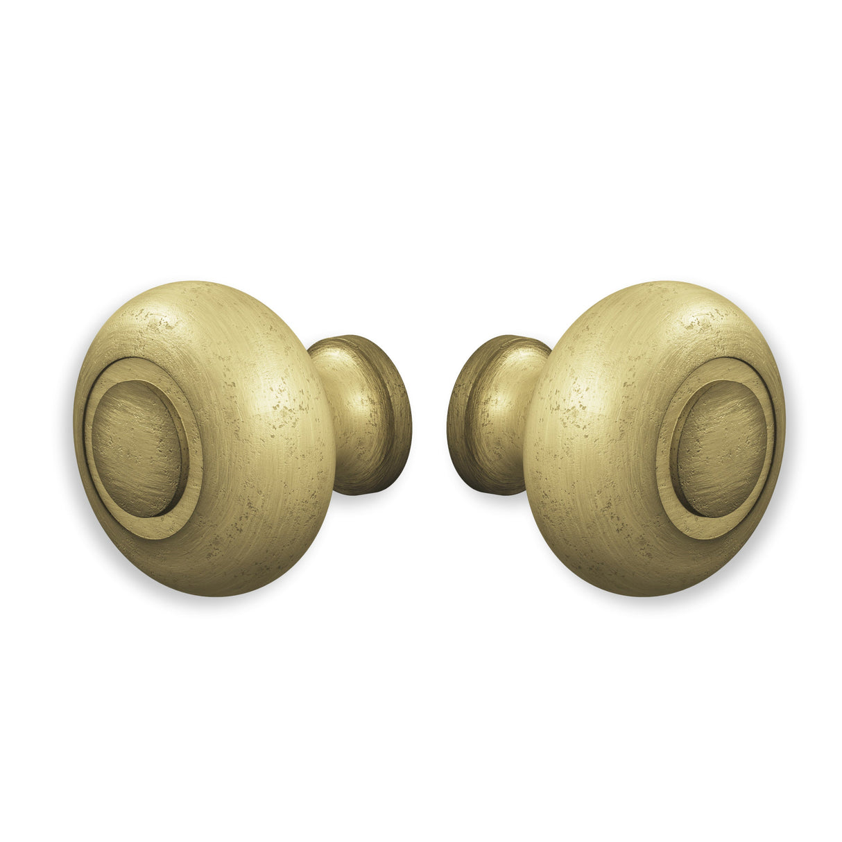 Distressed Brass "Fia" Round Glass Shower Knob - Industry Hardware