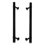 Matte Black "Contemporary" Glass Shower Door Handles - Back to Back Pulls