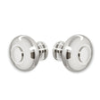 Round Polished Nickel "Fia" Round Glass Shower Knob - Industry Hardware